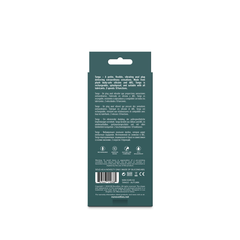 Lust-n-Dreams - Tango - Autumn - Beige 11.5 cm USB Rechargeable Vibrating Butt Plug NS Novelties