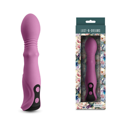 Lust-n-Dreams - Cadence - Blush - Purple 18.2 cm USB Rechargeable Thrusting & Sliding Vibrator Purple - Club X