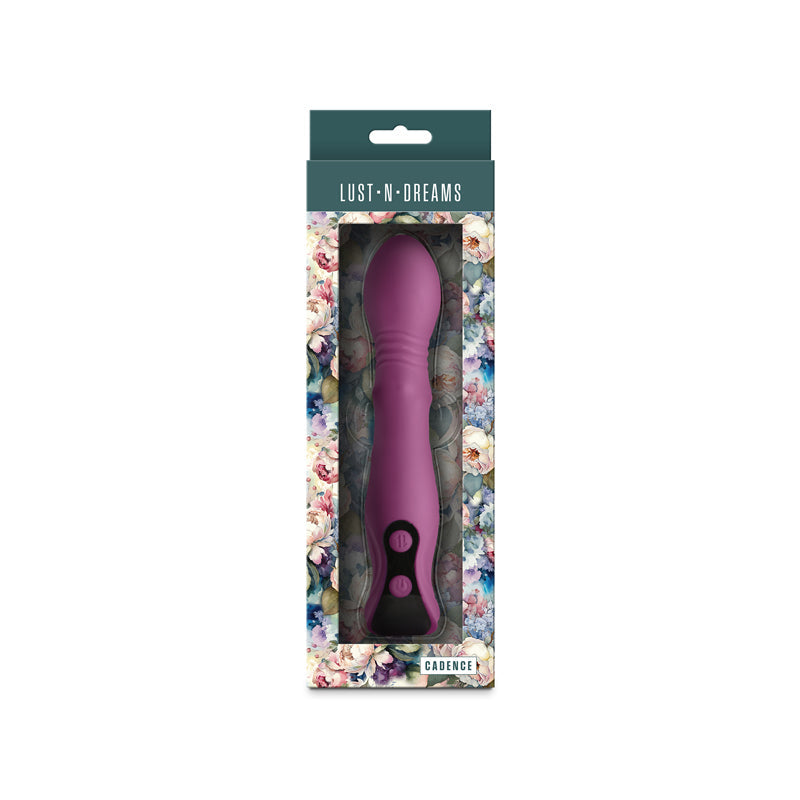 Lust-n-Dreams - Cadence - Blush - Purple 18.2 cm USB Rechargeable Thrusting & Sliding Vibrator NS Novelties
