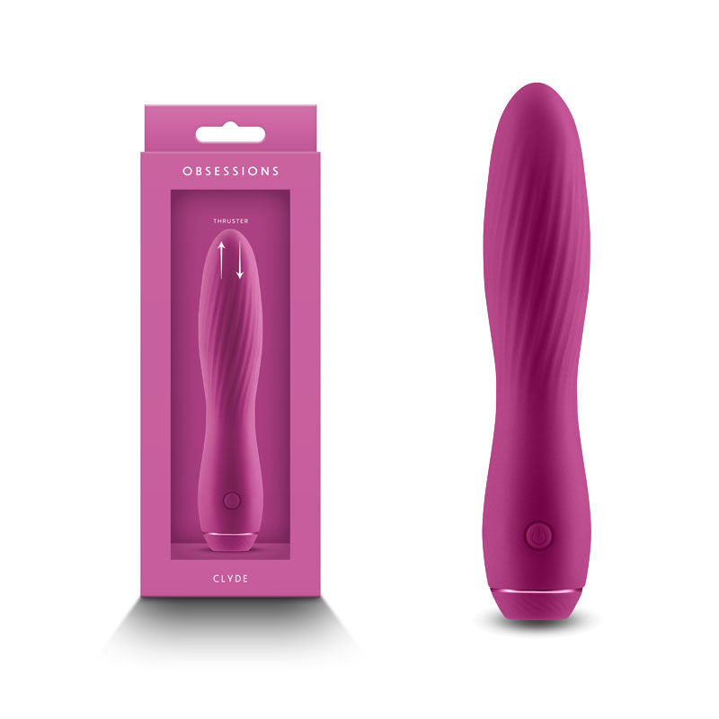Obsessions Clyde - Dark Pink - Dark Pink 17.2 cm USB Rechargeable Vibrator Pink - Club X