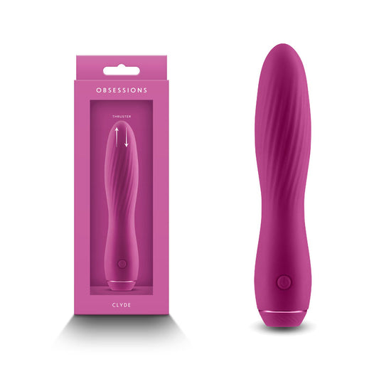 Obsessions Clyde - Dark Pink - Dark Pink 17.2 cm USB Rechargeable Vibrator Pink - Club X