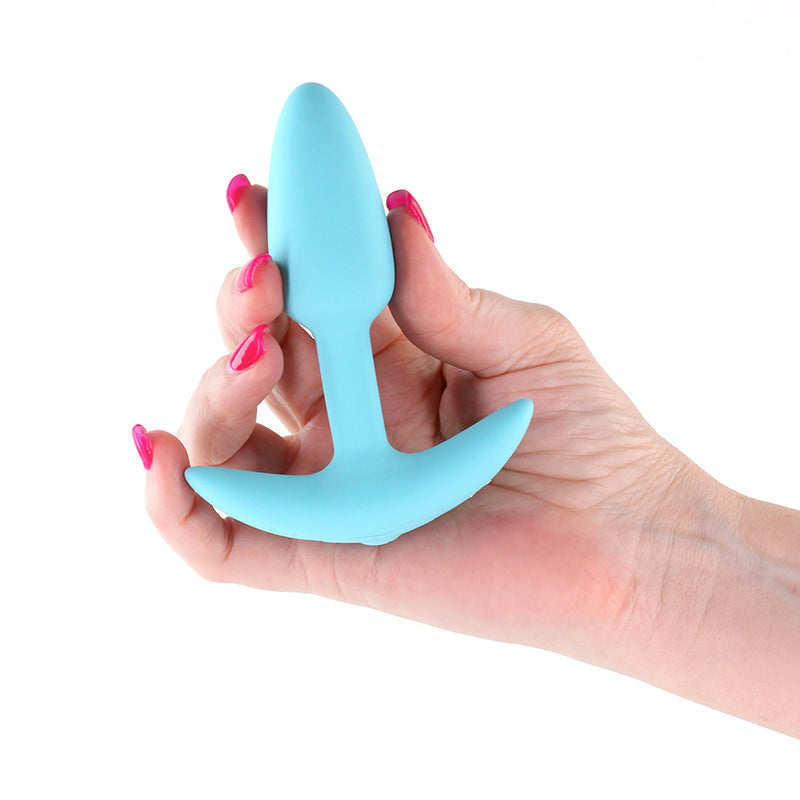 Techno - Trance - Blue 10.9 cm USB Rechargeable Butt Plug with App Control NS Novelties