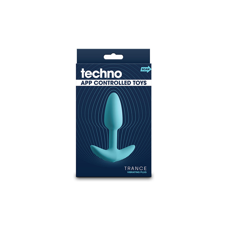 Techno - Trance - Blue 10.9 cm USB Rechargeable Butt Plug with App Control NS Novelties