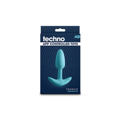 Techno - Trance - Blue 10.9 cm USB Rechargeable Butt Plug with App Control NS Novelties