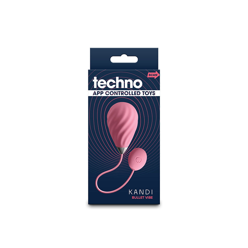 Techno - Kandi - Pink USB Rechargeable Vibrating Egg with App Control NS Novelties