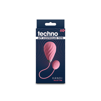 Techno - Kandi - Pink USB Rechargeable Vibrating Egg with App Control NS Novelties