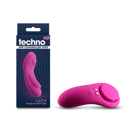 Techno - Lucy - Magenta - Magenta USB Rechargeable Panty Vibrator with App Control Purple - Club X