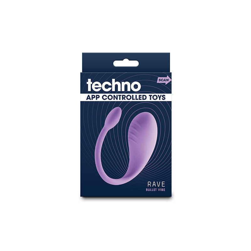 Techno - Rave - Purple - Purple USB Rechargeable Vibrator with App Control NS Novelties