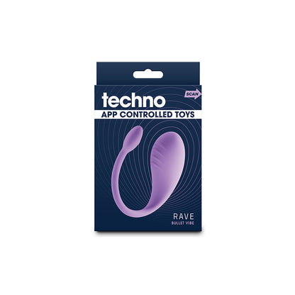 Techno - Rave - Purple - Purple USB Rechargeable Vibrator with App Control NS Novelties