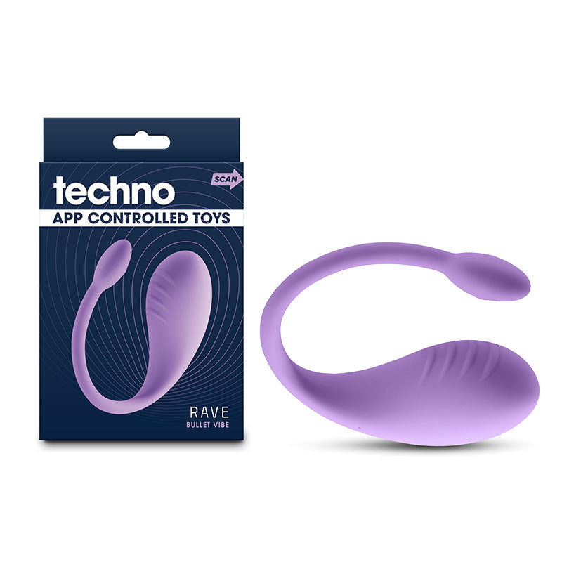 Techno - Rave - Purple - Purple USB Rechargeable Vibrator with App Control NS Novelties