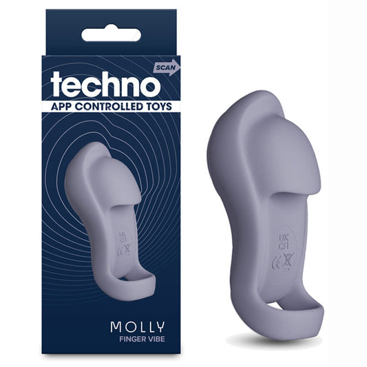 Techno - Molly - Grey USB Rechargeable Finger Stimulator with App Control NS Novelties