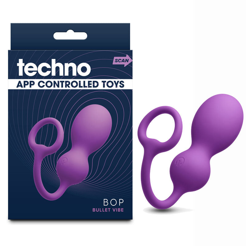 Techno - Bop - Purple USB Rechargeable Vibrating Kegel Exerciser with App Contol NS Novelties