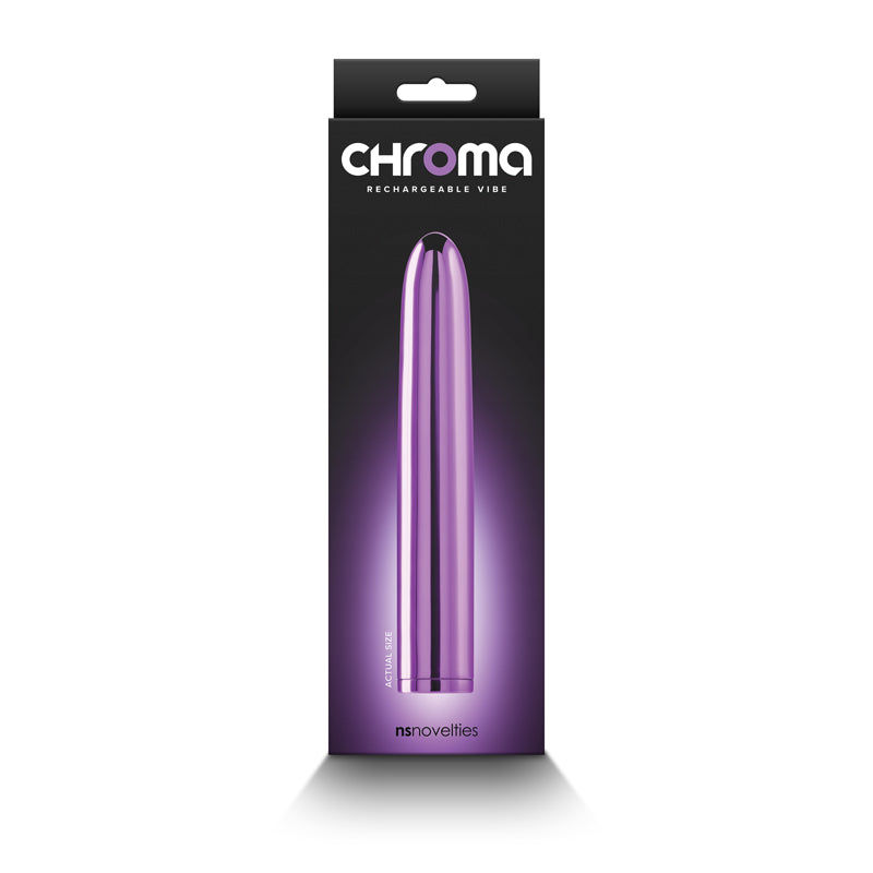 Chroma - Purple - Metallic Purple 17 cm USB Rechargeable Vibrator NS Novelties