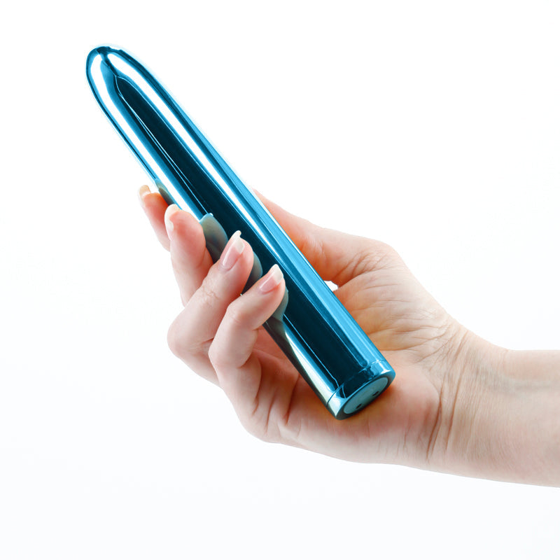 Chroma - Teal - Metallic Teal 17 cm USB Rechargeable Vibrator NS Novelties