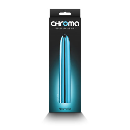 Chroma - Teal - Metallic Teal 17 cm USB Rechargeable Vibrator NS Novelties