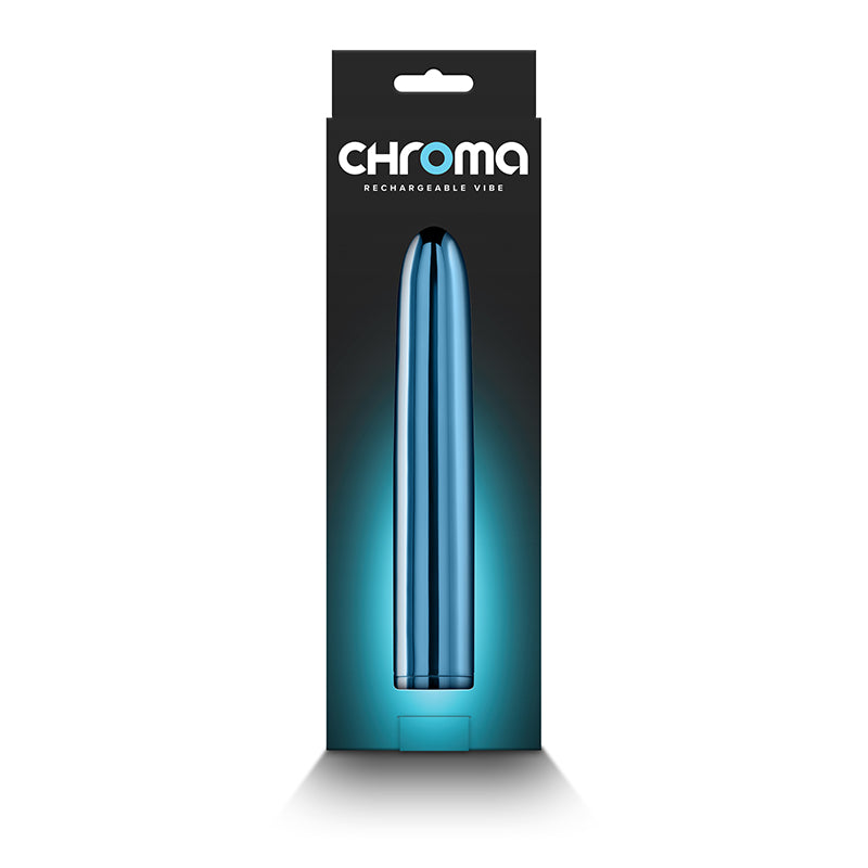 Chroma - Teal - Metallic Teal 17 cm USB Rechargeable Vibrator NS Novelties