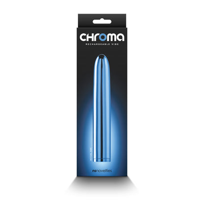 Chroma - Blue - Metallic Blue 17 cm USB Rechargeable Vibrator NS Novelties