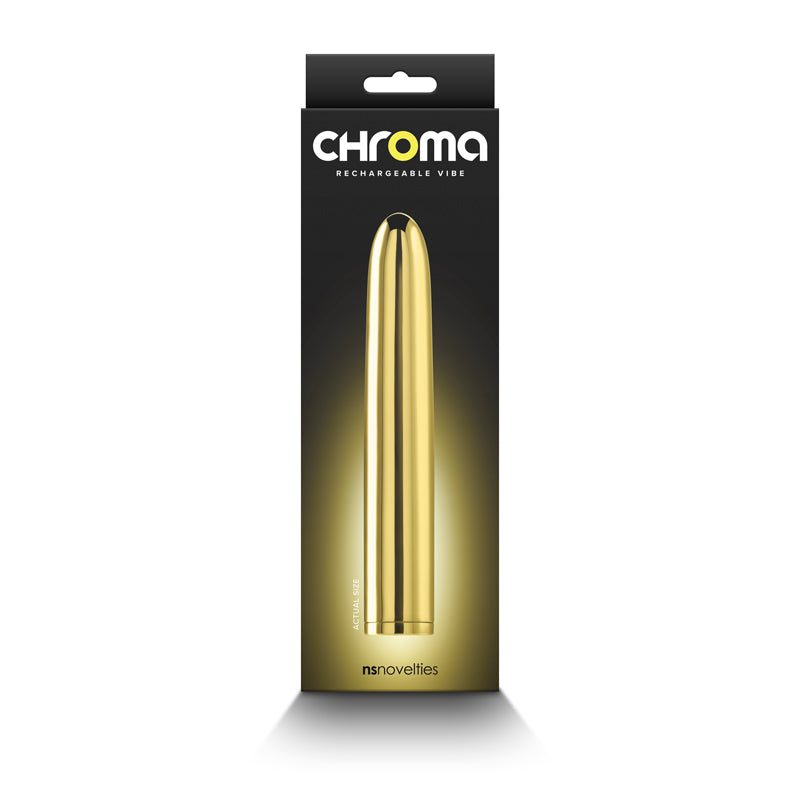Chroma - Gold - Gold 17 cm USB Rechargeable Vibrator NS Novelties