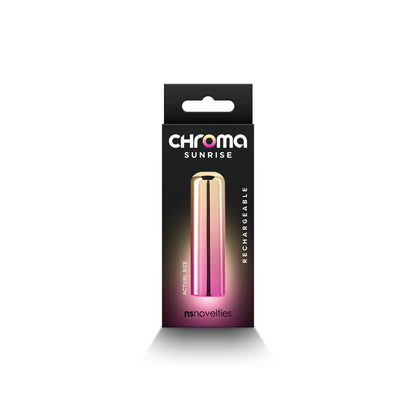 Chroma Sunrise - Small - Metallic Pink/Gold 6.8 cm USB Rechargeable Bullet NS Novelties