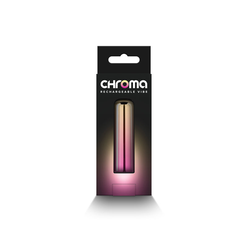 Chroma Sunrise - Small - Metallic Pink/Gold 6.8 cm USB Rechargeable Bullet NS Novelties