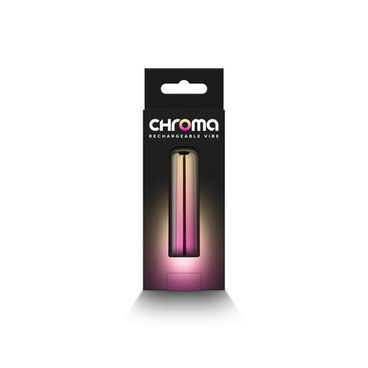 Chroma Sunrise - Small - Metallic Pink/Gold 6.8 cm USB Rechargeable Bullet NS Novelties