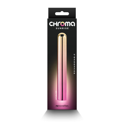 Chroma Sunrise - Large - Metallic Pink/Gold 13.8 cm USB Rechargeable Vibrator NS Novelties