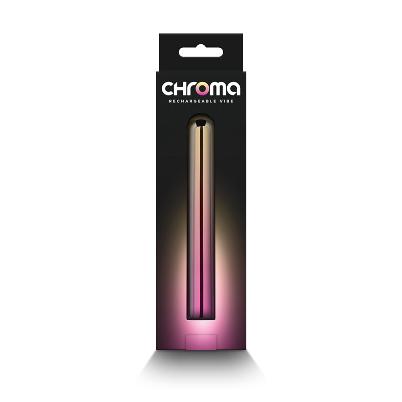 Chroma Sunrise - Large - Metallic Pink/Gold 13.8 cm USB Rechargeable Vibrator NS Novelties
