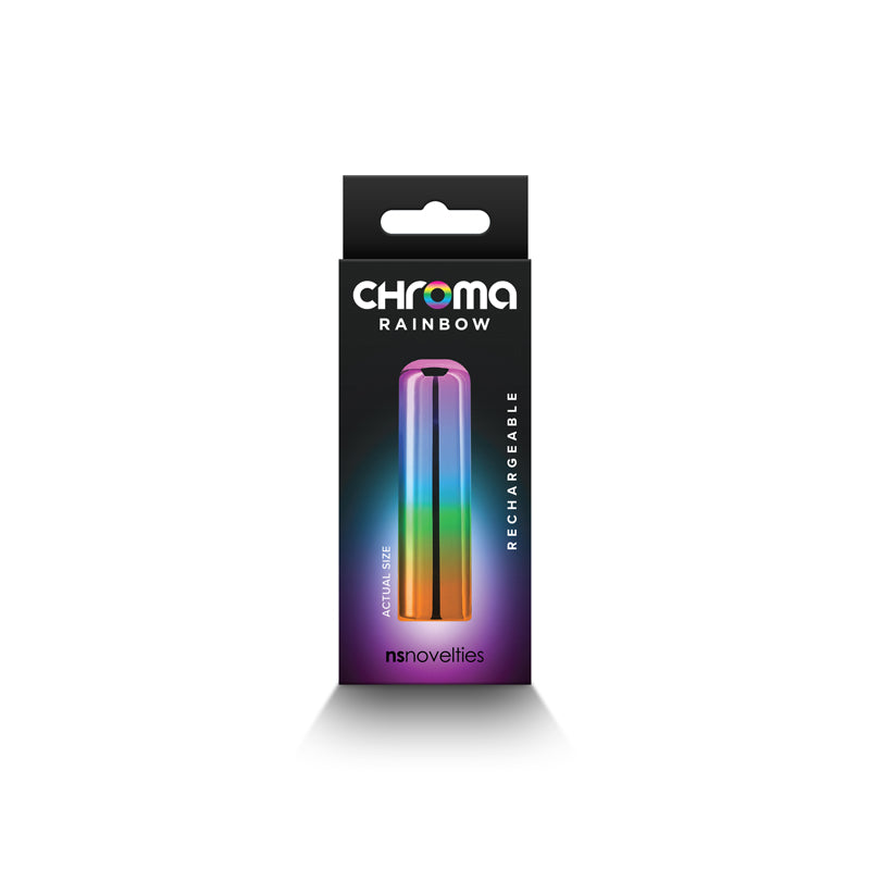 Chroma Rainbow - Small - Metallic Rainbow 6.8 cm USB Rechargeable Bullet NS Novelties