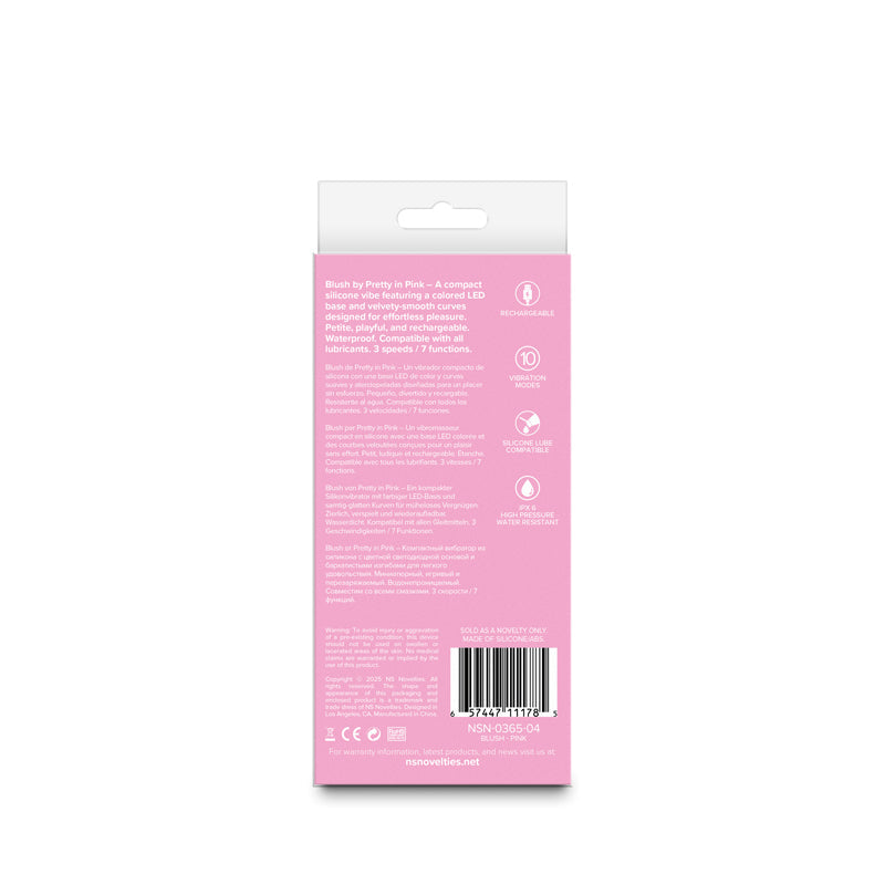Pretty in Pink Blush - Pink - Pink 13 cm USB Rechargeable Vibrator NS Novelties