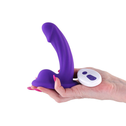 Colours Curve - Vibrating 5'' Dildo - Purple - Purple 12.6 cm USB Rechargeable Vibrating Dildo with Wireless Remote NS Novelties