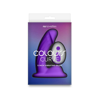 Colours Curve - Vibrating 5'' Dildo - Purple - Purple 12.6 cm USB Rechargeable Vibrating Dildo with Wireless Remote NS Novelties