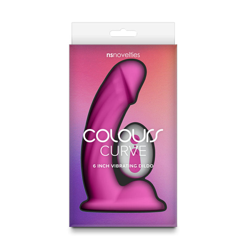 Pink Drildo Colours Curve - Vibrating 6'' Dildo - Pink