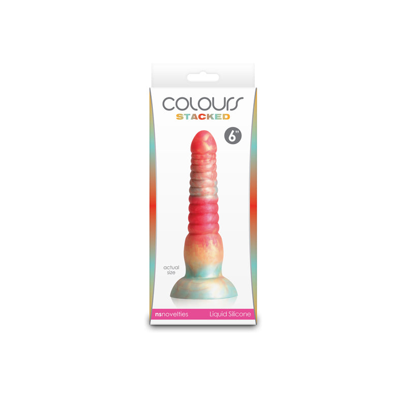 Colours Stacked - 6'' Dildo - Red/Gold - Red/Gold 16 cm Fantasy Dildo NS Novelties
