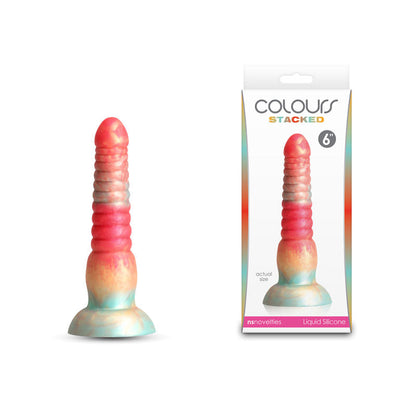 Colours Stacked - 6'' Dildo - Red/Gold - Red/Gold 16 cm Fantasy Dildo NS Novelties