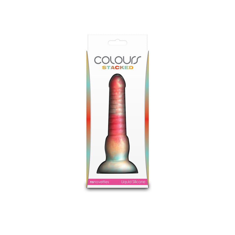 Colours Stacked - 6'' Dildo - Red/Gold - Red/Gold 16 cm Fantasy Dildo NS Novelties