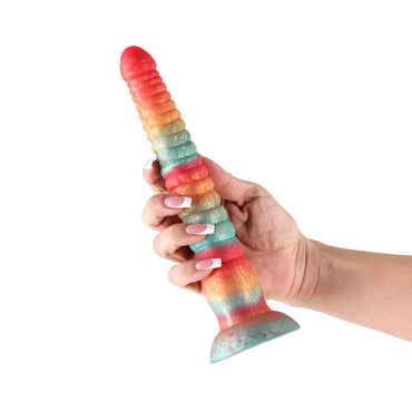 Colours Stacked - 9'' Dildo - Red/Gold - Red/Gold 23 cm Fantasy Dildo NS Novelties