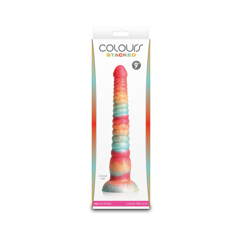 Colours Stacked - 9'' Dildo - Red/Gold - Red/Gold 23 cm Fantasy Dildo NS Novelties