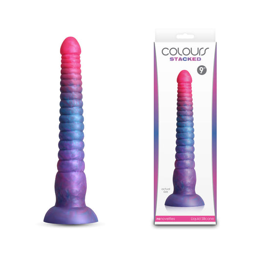 Colours Stacked - 9'' Dildo - Pink/Blue - Pink/Blue 23 cm Fantasy Dildo Coloured - Club X