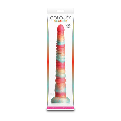 Colours Stacked - 12'' Dildo - Red/Gold - Red/Gold 30.6 cm Fantasy Dildo NS Novelties