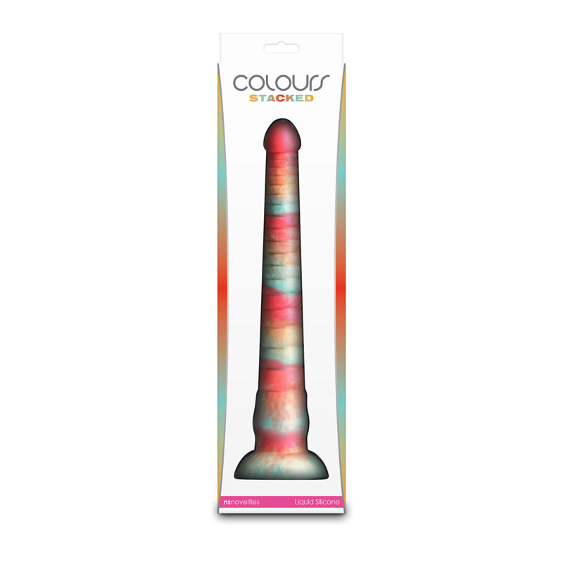 Colours Stacked - 12'' Dildo - Red/Gold - Red/Gold 30.6 cm Fantasy Dildo NS Novelties