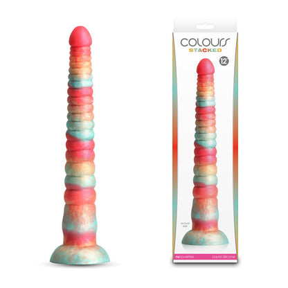 Colours Stacked - 12'' Dildo - Red/Gold - Red/Gold 30.6 cm Fantasy Dildo NS Novelties