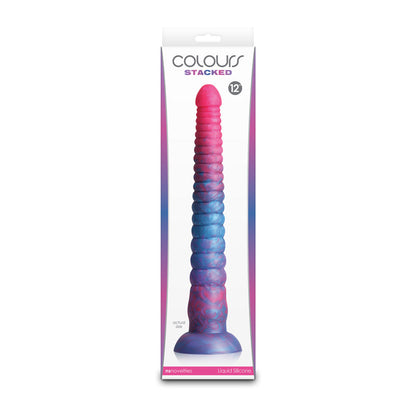 Colours Stacked - 12'' Dildo - Pink/Blue - Pink/Blue 30.6 cm Fantasy Dildo NS Novelties