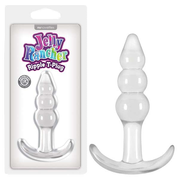 Jelly Rancher Ripple T-Plug - Clear 10.9 cm (4.3'') Butt Plug Ns Novelties