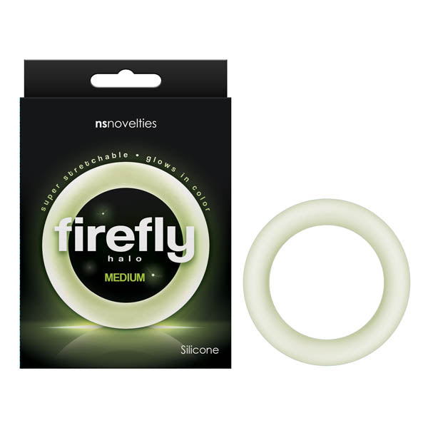 Firefly Halo - Glow In Dark Clear Medium 55 mm Cock Ring Ns Novelties