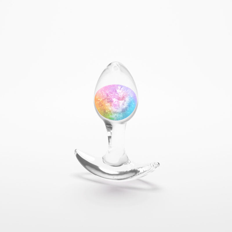 Glams Cosmic - Small - Rainbow - Clear/Rainbow 8.1 cm Small Butt Plug NS Novelties
