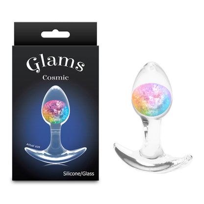 Glams Cosmic - Small - Rainbow - Clear/Rainbow 8.1 cm Small Butt Plug NS Novelties