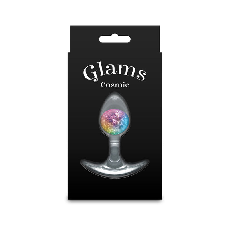 Glams Cosmic - Small - Rainbow - Clear/Rainbow 8.1 cm Small Butt Plug NS Novelties