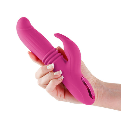 INYA Passion - Pink - Pink 22.2 cm USB Rechargeable Thrusting Rabbit Vibrator NS Novelties