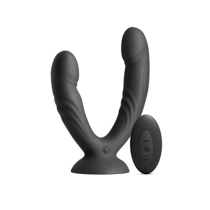 INYA Duet - Black - Black USB Rechargeable Vibrating Double Dildo with Wireless Remote NS Novelties