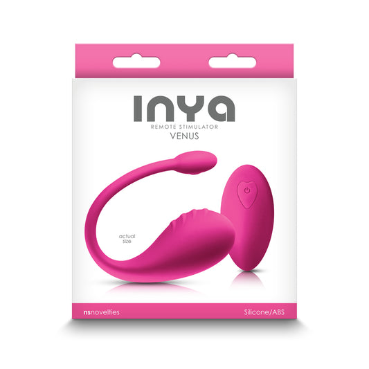 INYA Venus - Pink - Pink USB Rechargeable Stimulator with Remote Pink - Club X